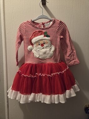 Emily Rose Red and White Santa Tutu Dress for Kids